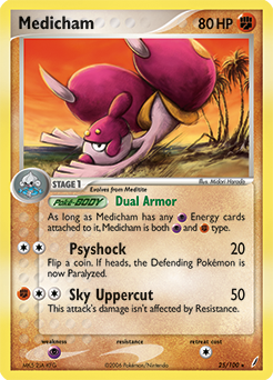 Medicham, Crystal Guardians #25, Pokémon TCG card