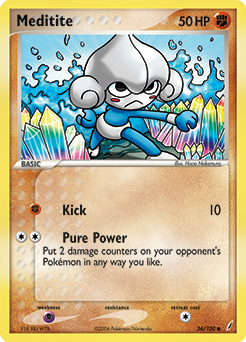Meditite, Crystal Guardians #56, Pokémon TCG card