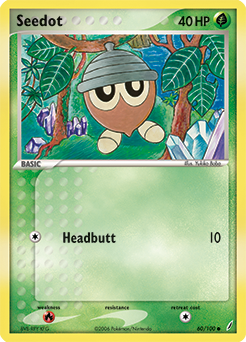Seedot, Crystal Guardians #60, Pokémon TCG card