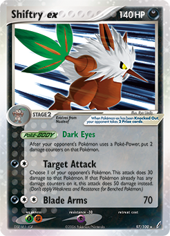 Shiftry ex, Crystal Guardians #97, Pokémon TCG card