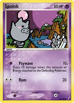 Spoink, Crystal Guardians #62, Pokémon TCG card