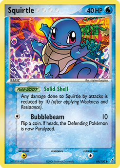Squirtle, Crystal Guardians #64, Pokémon TCG card
