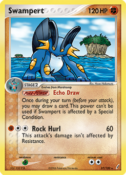 Swampert, Crystal Guardians #27, Pokémon TCG card