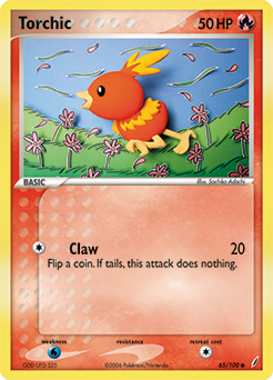 Torchic, Crystal Guardians #65, Pokémon TCG card