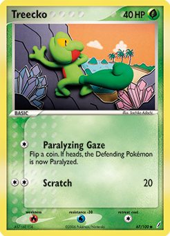Treecko, Crystal Guardians #67, Pokémon TCG card
