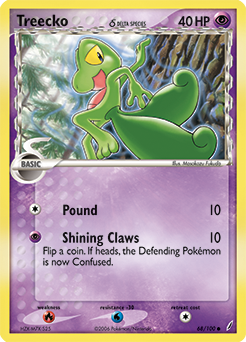Treecko δ, Crystal Guardians #68, Pokémon TCG card