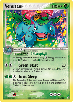 Venusaur, Crystal Guardians #28, Pokémon TCG card