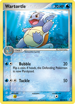 Wartortle, Crystal Guardians #42, Pokémon TCG card