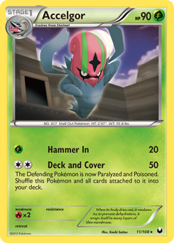 Accelgor, Dark Explorers #11, Pokémon TCG card