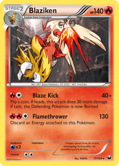 Blaziken, Dark Explorers #17, Pokémon TCG card
