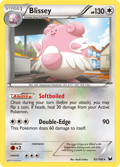 Blissey, Dark Explorers #82, Pokémon TCG card