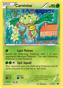 Carnivine, Dark Explorers #5, Pokémon TCG card