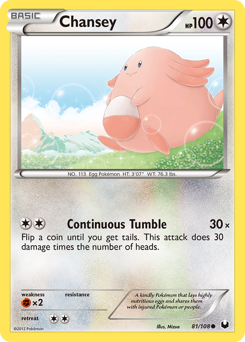 Chansey, Dark Explorers #81, Pokémon TCG card