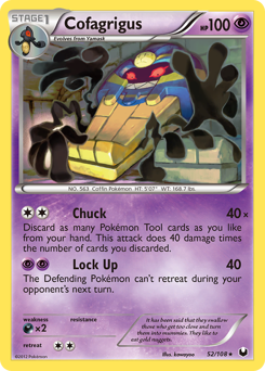 Cofagrigus, Dark Explorers #52, Pokémon TCG card
