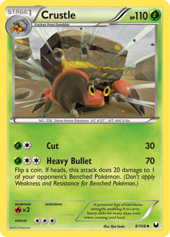 Crustle, Dark Explorers #8, Pokémon TCG card