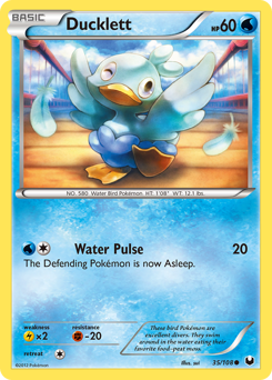 Ducklett, Dark Explorers #35, Pokémon TCG card