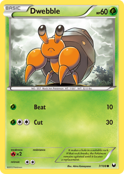 Dwebble, Dark Explorers #7, Pokémon TCG card