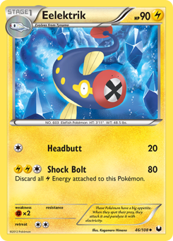Eelektrik, Dark Explorers #46, Pokémon TCG card