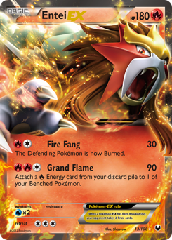 Entei-EX, Dark Explorers #13, Pokémon TCG card