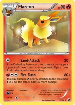Flareon, Dark Explorers #12, Pokémon TCG card