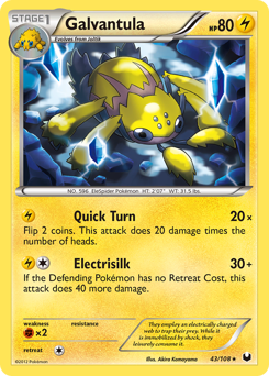 Galvantula, Dark Explorers #43, Pokémon TCG card