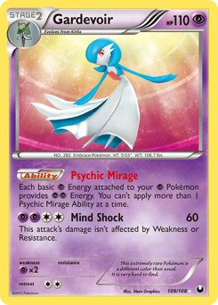 Gardevoir, Dark Explorers #109, Pokémon TCG card