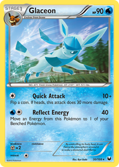 Glaceon, Dark Explorers #30, Pokémon TCG card