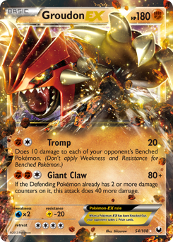 Groudon-EX, Dark Explorers #54, Pokémon TCG card