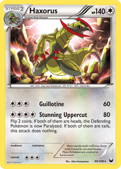 Haxorus, Dark Explorers #89, Pokémon TCG card
