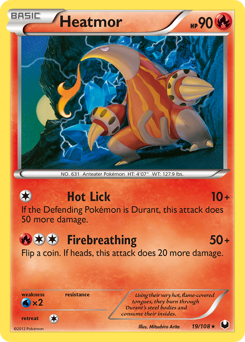 Heatmor, Dark Explorers #19, Pokémon TCG card