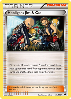 Hooligans Jim & Cas, Dark Explorers #95, Pokémon TCG card