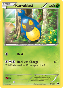 Karrablast, Dark Explorers #9, Pokémon TCG card