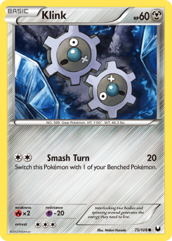 Klink, Dark Explorers #75, Pokémon TCG card