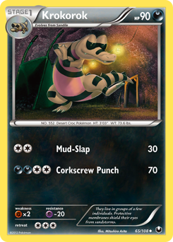 Krokorok, Dark Explorers #65, Pokémon TCG card