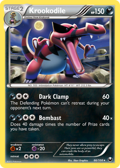 Krookodile, Dark Explorers #66, Pokémon TCG card