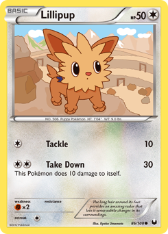 Lillipup, Dark Explorers #86, Pokémon TCG card