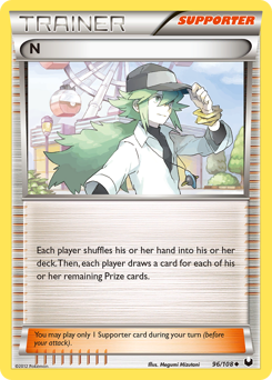N, Dark Explorers #96, Pokémon TCG card