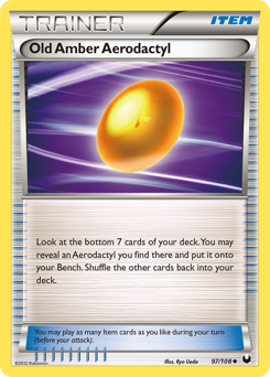 Old Amber Aerodactyl, Dark Explorers #97, Pokémon TCG card