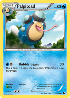 Palpitoad, Dark Explorers #32, Pokémon TCG card