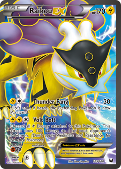 Raikou-EX, Dark Explorers #105, Pokémon TCG card