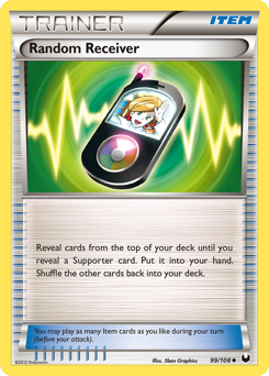 Random Receiver, Dark Explorers #99, Pokémon TCG card
