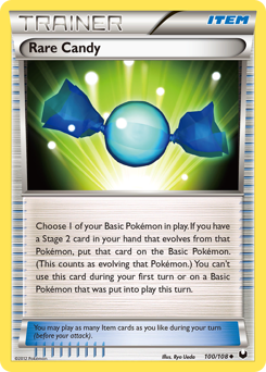 Rare Candy, Dark Explorers #100, Pokémon TCG card