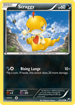Scraggy, Dark Explorers #67, Pokémon TCG card