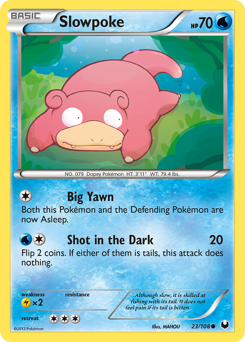 Slowpoke, Dark Explorers #23, Pokémon TCG card