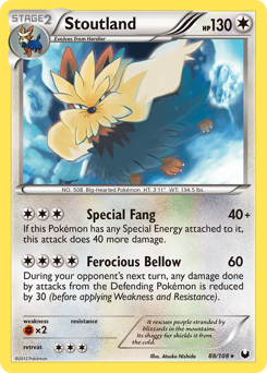 Stoutland, Dark Explorers #88, Pokémon TCG card