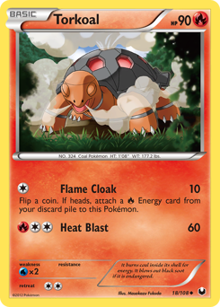 Torkoal, Dark Explorers #18, Pokémon TCG card