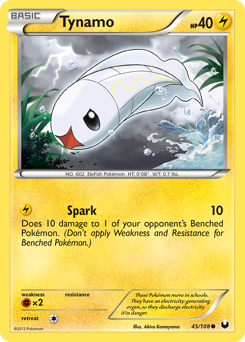 Tynamo, Dark Explorers #45, Pokémon TCG card