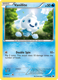 Vanillite, Dark Explorers #33, Pokémon TCG card