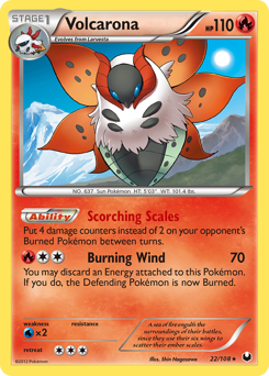 Volcarona, Dark Explorers #22, Pokémon TCG card