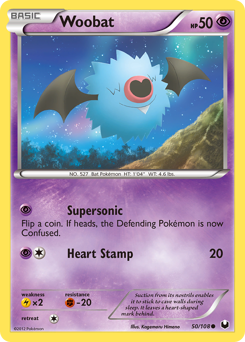 Woobat, Dark Explorers #50, Pokémon TCG card